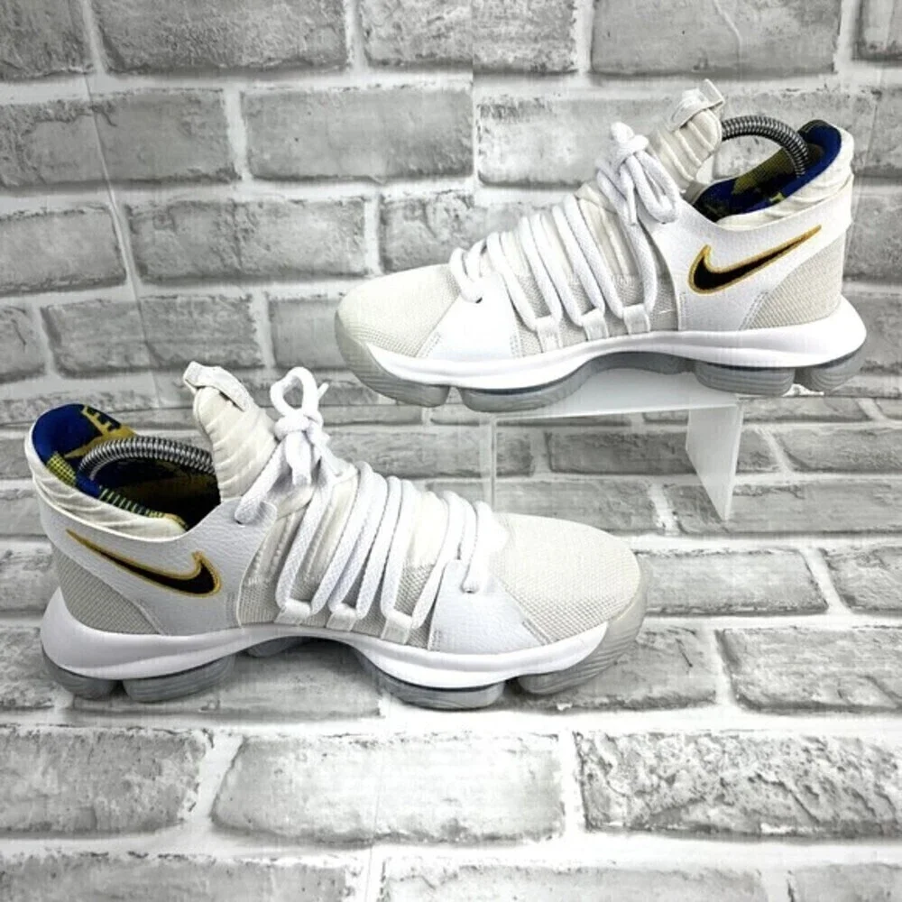 Nike Zoom White KD10 LMTD NBA Golden State Warriors Size 6.5 Y